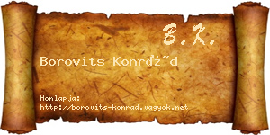 Borovits Konrád névjegykártya